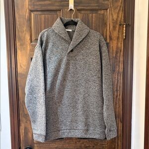 Gray Shawl Collar Men's Sweater